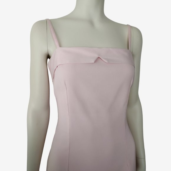 Vintage 1990s Pia Baby Pink Spaghetti Strap Mini Sheath Dress Size 6 / 8 - Picture 9 of 15